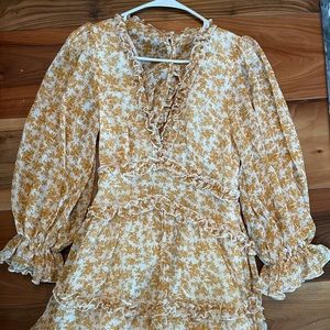 Boutique Open Back Floral Dress